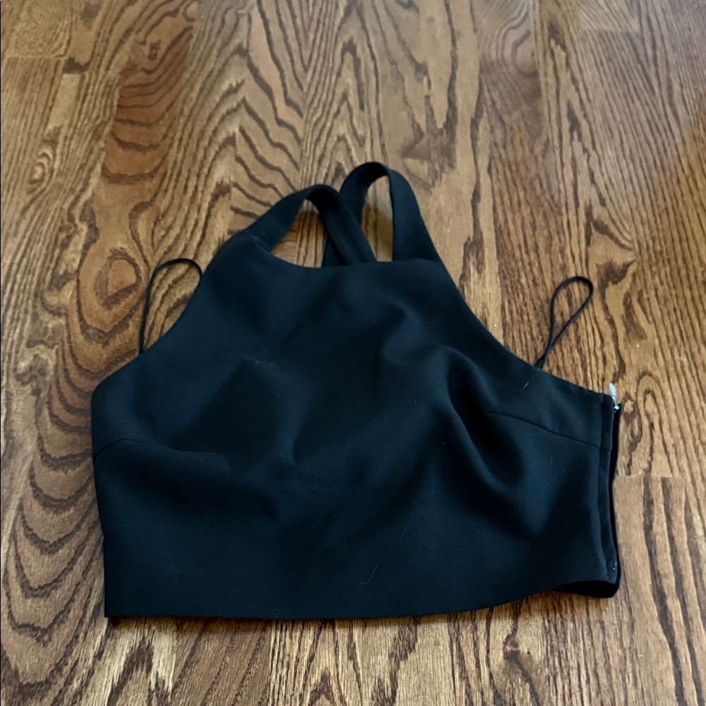 Elizabeth and James Black Crop Top